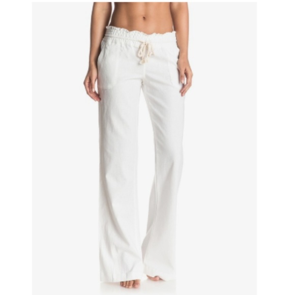 oceanside flared linen pants